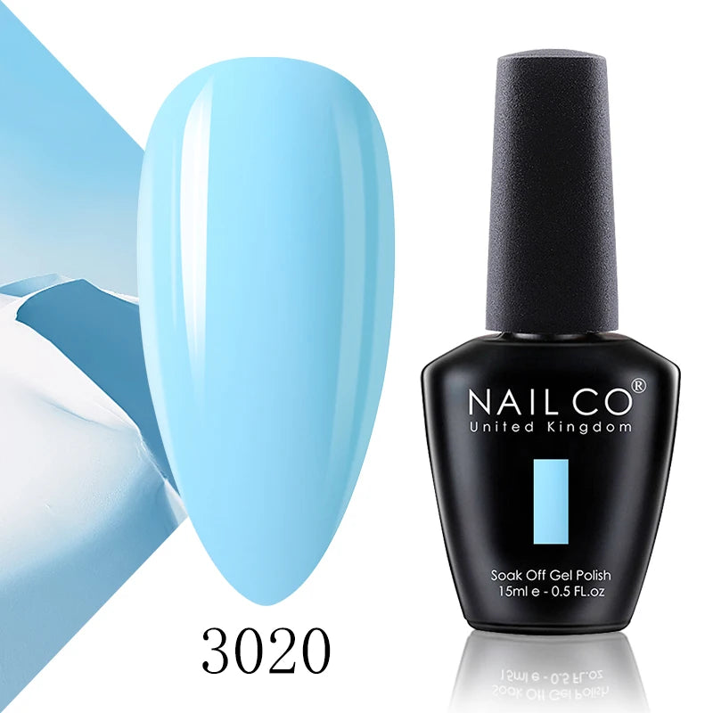 NAILCO 15ml Blue Gel Polish UV Gel Polish Varnish Hybrid DIY Nails For DIY Manicure Semi Permanent Soak Off LED Gel Nail Polish