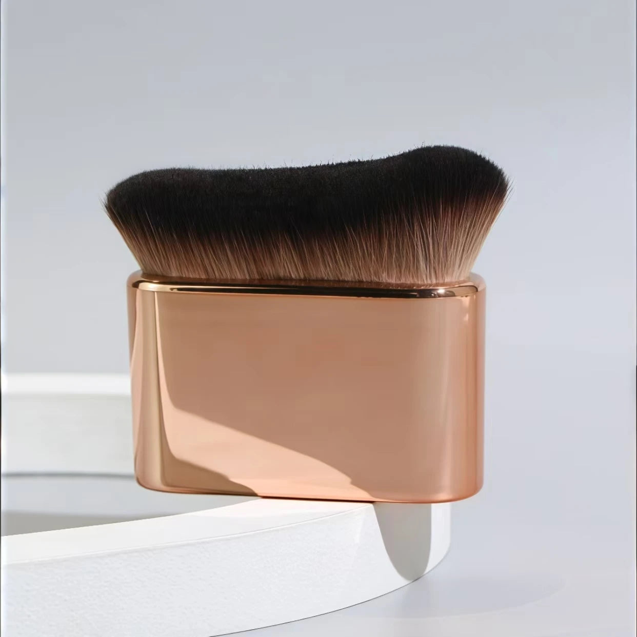 1 Foundation Brush Rose Gold Tanning Mixed Brush Foundation, Blush, Eye Shadow, Bronze, Facial and Neck Foundation Brush High and Low Foundation Brush