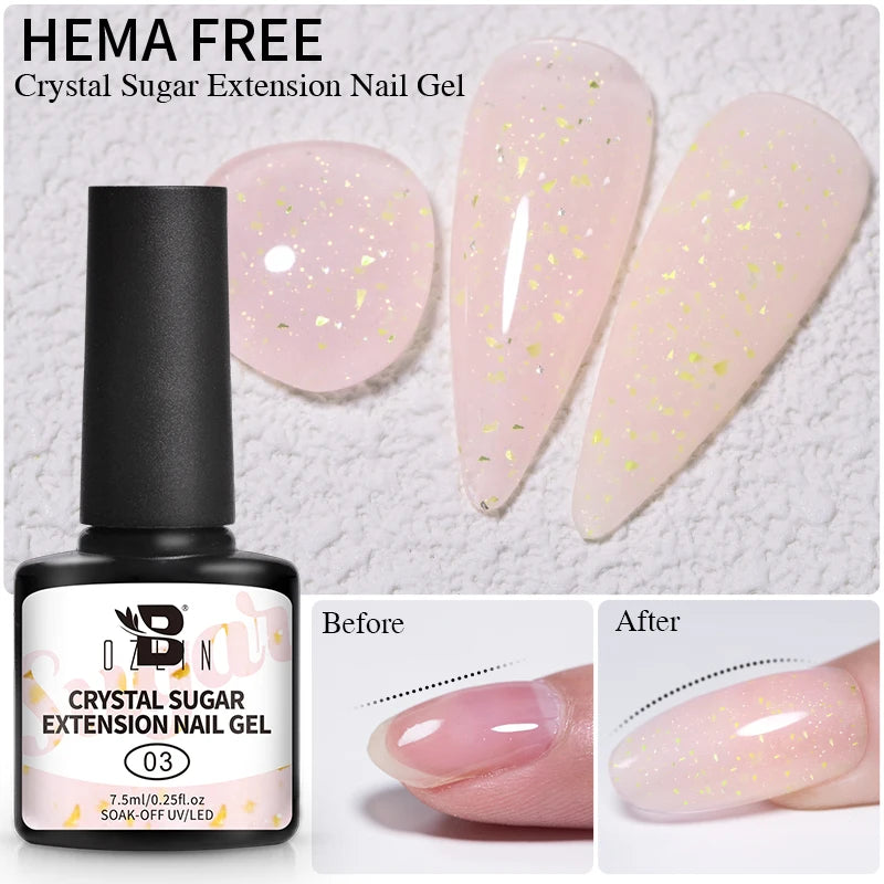 7.5ml Red Glitter Gel Nail Polish Crystal Semi Permanent Soak Off UV Gel Varnish Nail Art Manicure Base Matte Top Coat Vernis