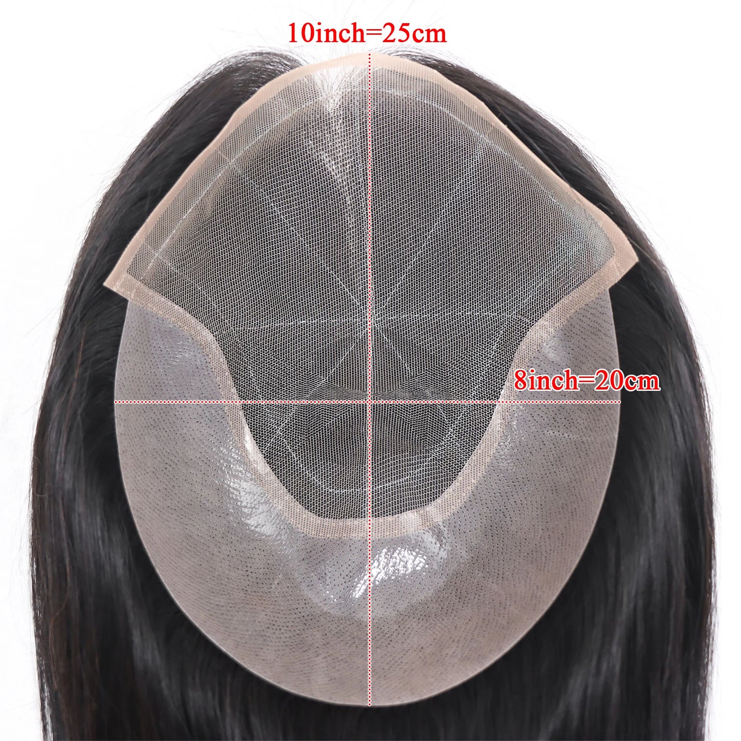 Black Human Hair Man Toupee Lace Pu Base Toupee For Men 16" Long Straight Human Hair Mens Wigs Replacement Systems Hair Piece