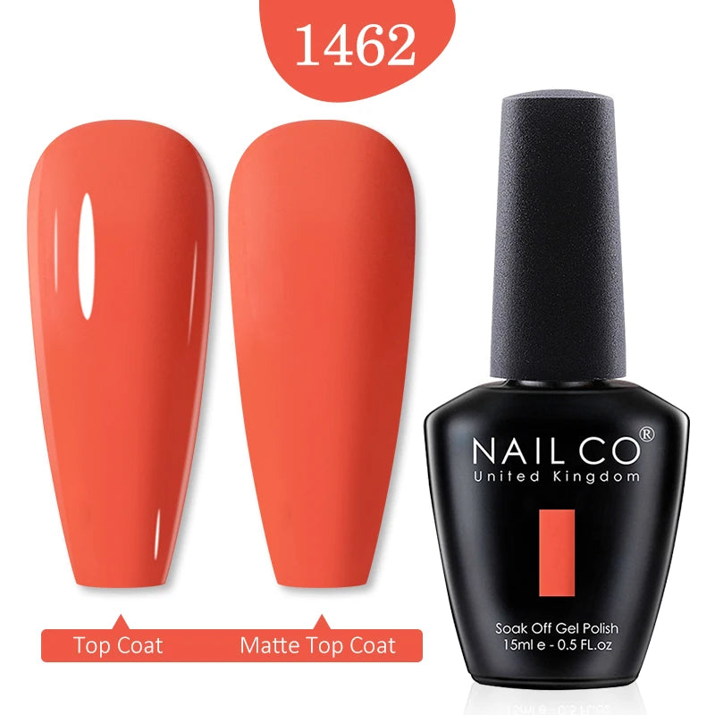 NAILCO Red Colors Series 15ML Nail Gel Polish Nail Supplies Semi Permanent For Nail  Art Manicure Soak Off LED UV Hybrid Varnish