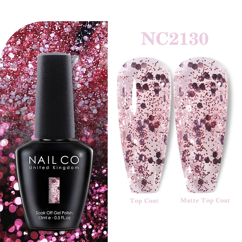 NAILCO 15ML Top coat Base coat Gel nail polish nails art Semi Permanent Lacquer Varnish Hybrid nail supplies for professionals