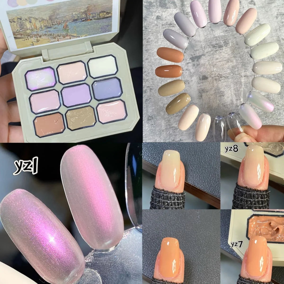 9 Colors Solid Nail Polish Palette Peelable UV/LED Polish Lacquer Salon Gel Nail Art Varnish Thanksgiving Gifts