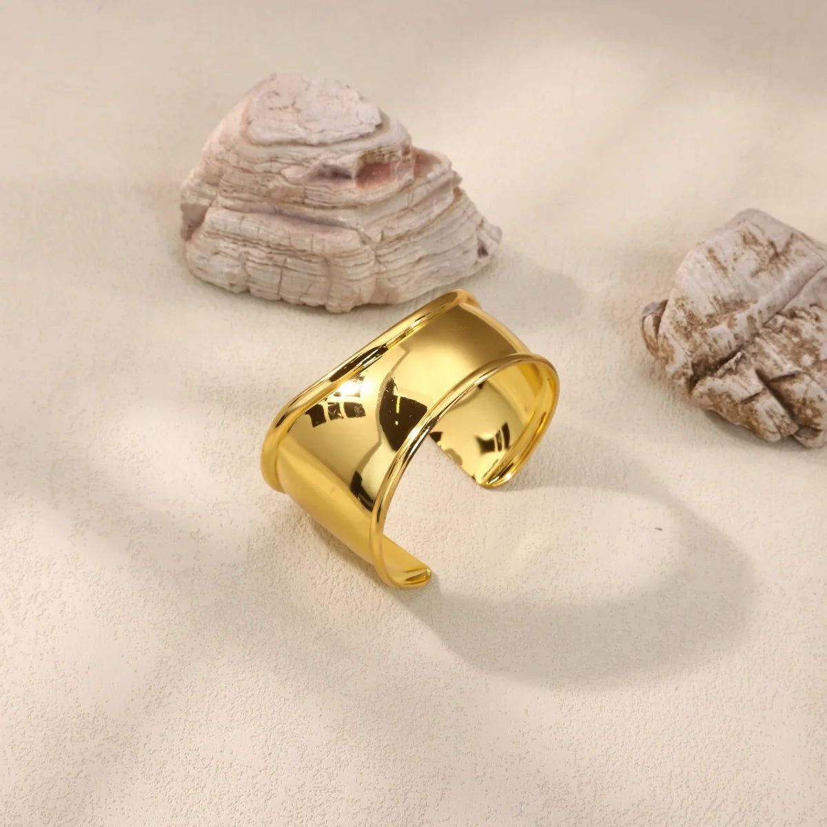 Classic Texture Geometric Open Bangle Bracelet For Women Stainless Steel Gold Color Exquisite Cuff Bracelet 2025 Hand Jewelry