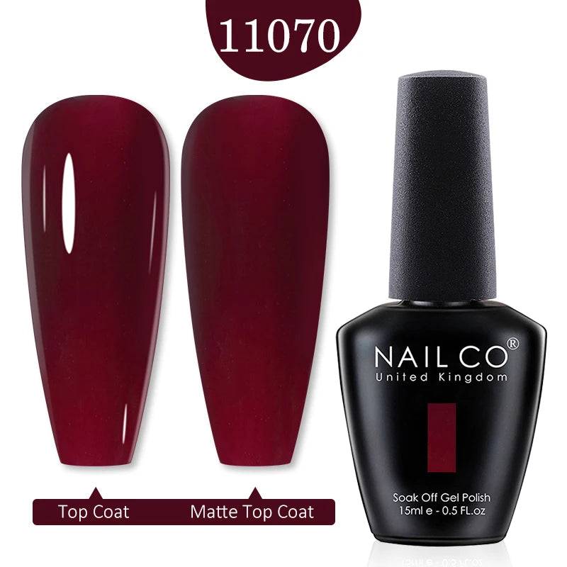 NAILCO Red Colors Series 15ML Nail Gel Polish Nail Supplies Semi Permanent For Nail  Art Manicure Soak Off LED UV Hybrid Varnish