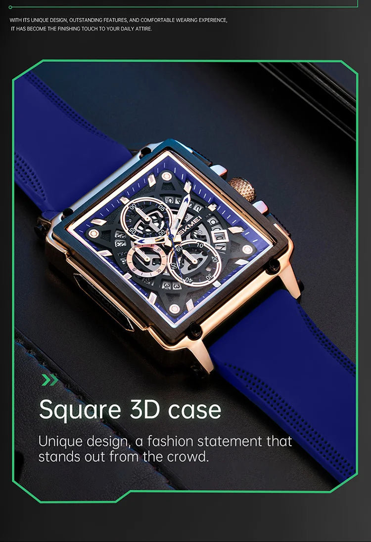 SKMEI Luxury Fashion Design Waterproof Time Clock Watches Male Fashion Cool Movement Quartz Watch For Men Women Date Wristwatch