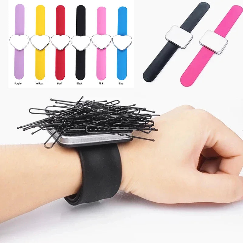Magnetic Wristband Professional Salon Hair Accessories Hair Styling Tools，Special for Real Hair Wigs