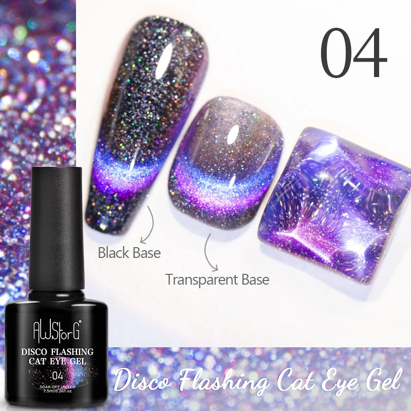 7.5ml Red Glitter Gel Nail Polish Crystal Semi Permanent Soak Off UV Gel Varnish Nail Art Manicure Base Matte Top Coat Vernis