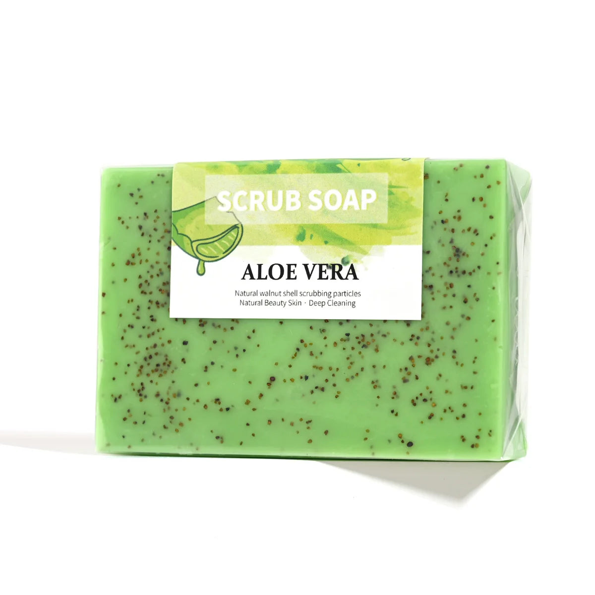 M+Natural Handmade Lightening Whitening Frosted Aloe Soap for Oil Pimple, Exfoliating, 100g