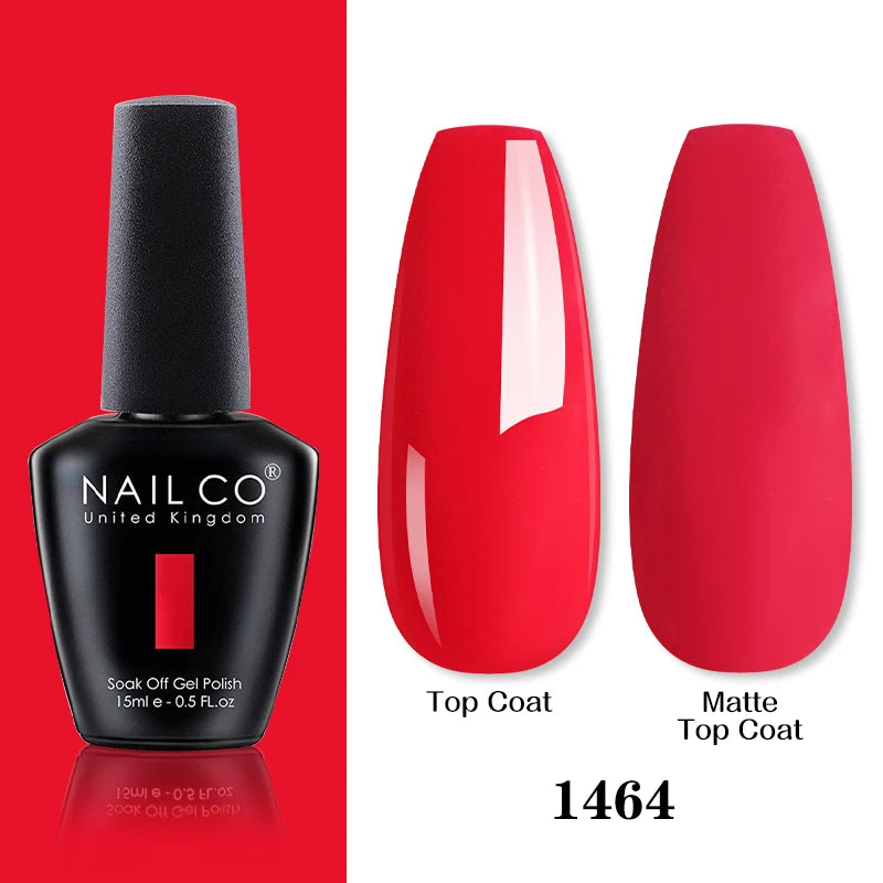 NAILCO 15ML Top coat Base coat Gel nail polish nails art Semi Permanent Lacquer Varnish Hybrid nail supplies for professionals