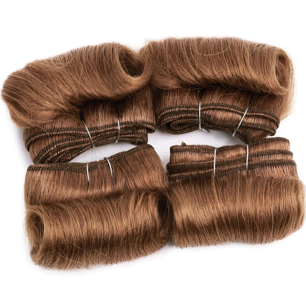 4Pcs/Lot Blonde Curly Bundles 100% Human Hair Ombre Color 1B 27 30 99J Brazilian Remy Hair Weave Bundles Human Hair Extension