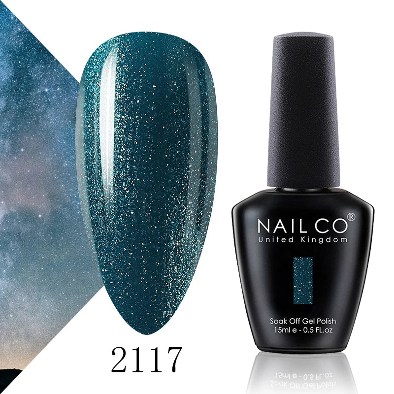 NAILCO 15ml Blue Gel Polish UV Gel Polish Varnish Hybrid DIY Nails For DIY Manicure Semi Permanent Soak Off LED Gel Nail Polish