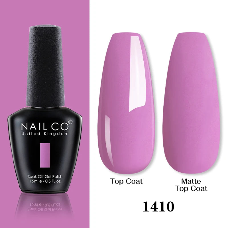 NAILCO 15ML Top coat Base coat Gel nail polish nails art Semi Permanent Lacquer Varnish Hybrid nail supplies for professionals