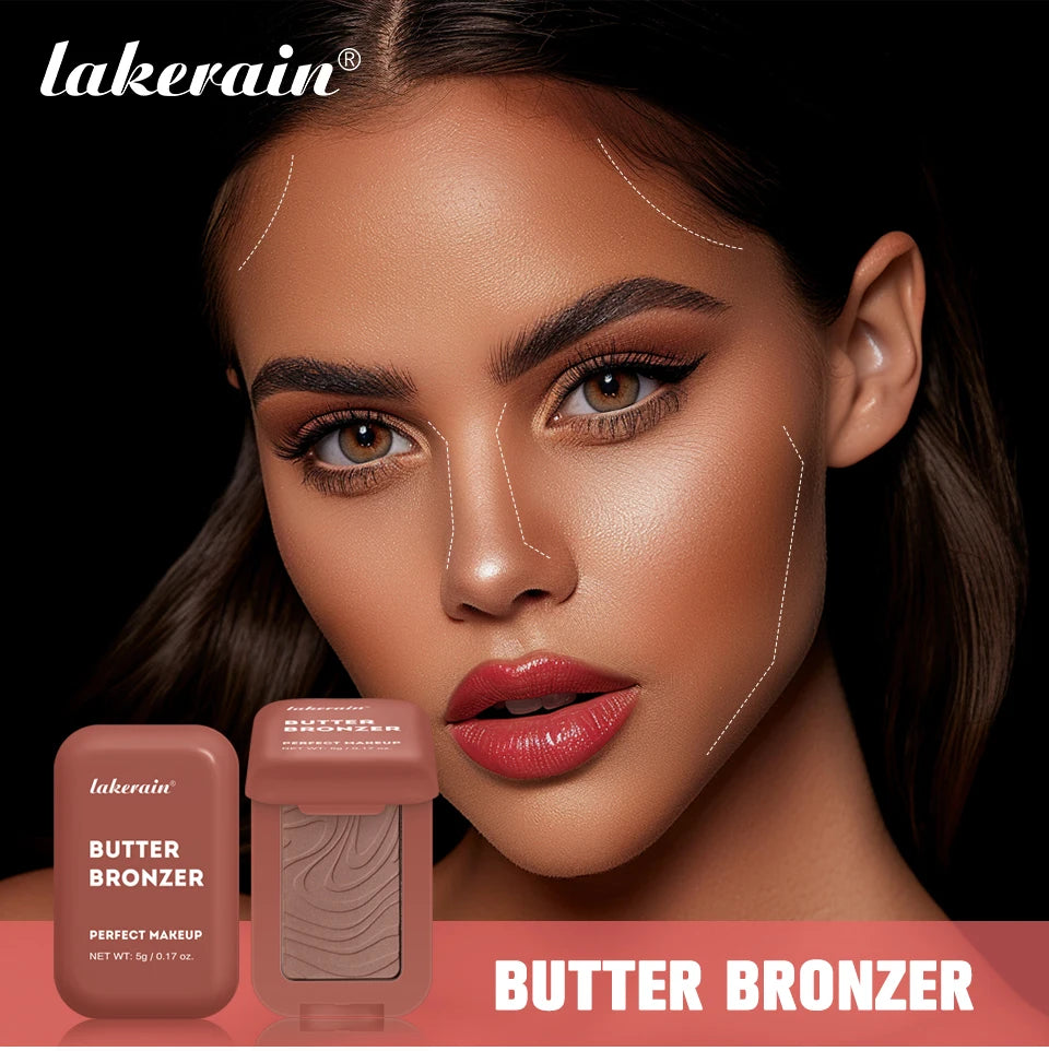 Single Color Butter Blush Matte Natural Cheek Tint Waterproof Face Contouring Cosmetics Blush Powder Face Soft Female Makeup