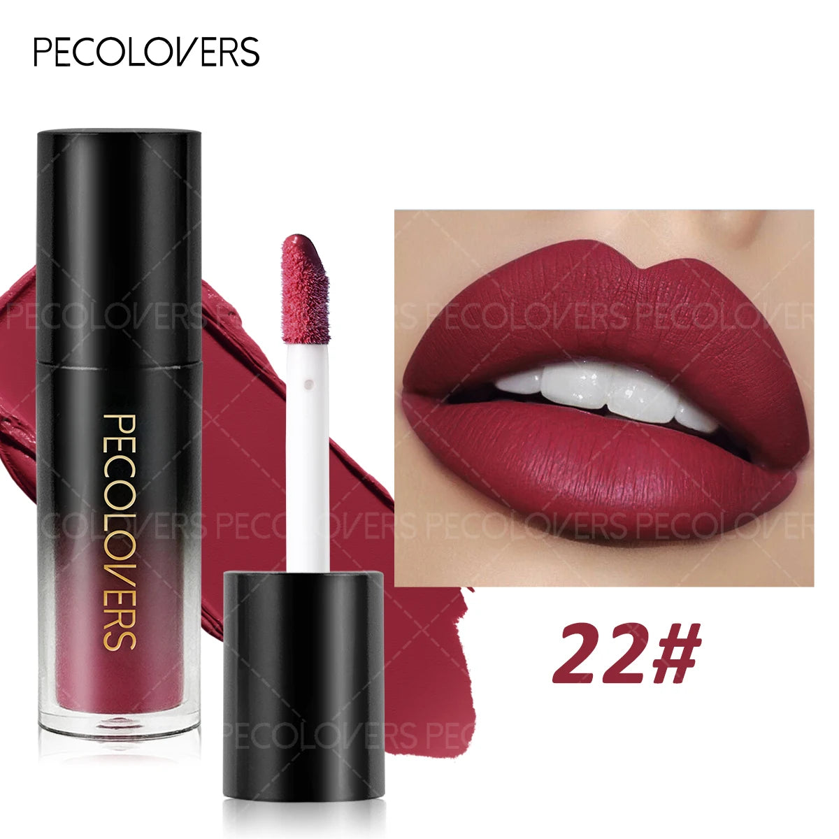 Christmas 1PC Matte Velvet Liquid Lipstick - Non-Sticky Waterproof, Ideal Gift