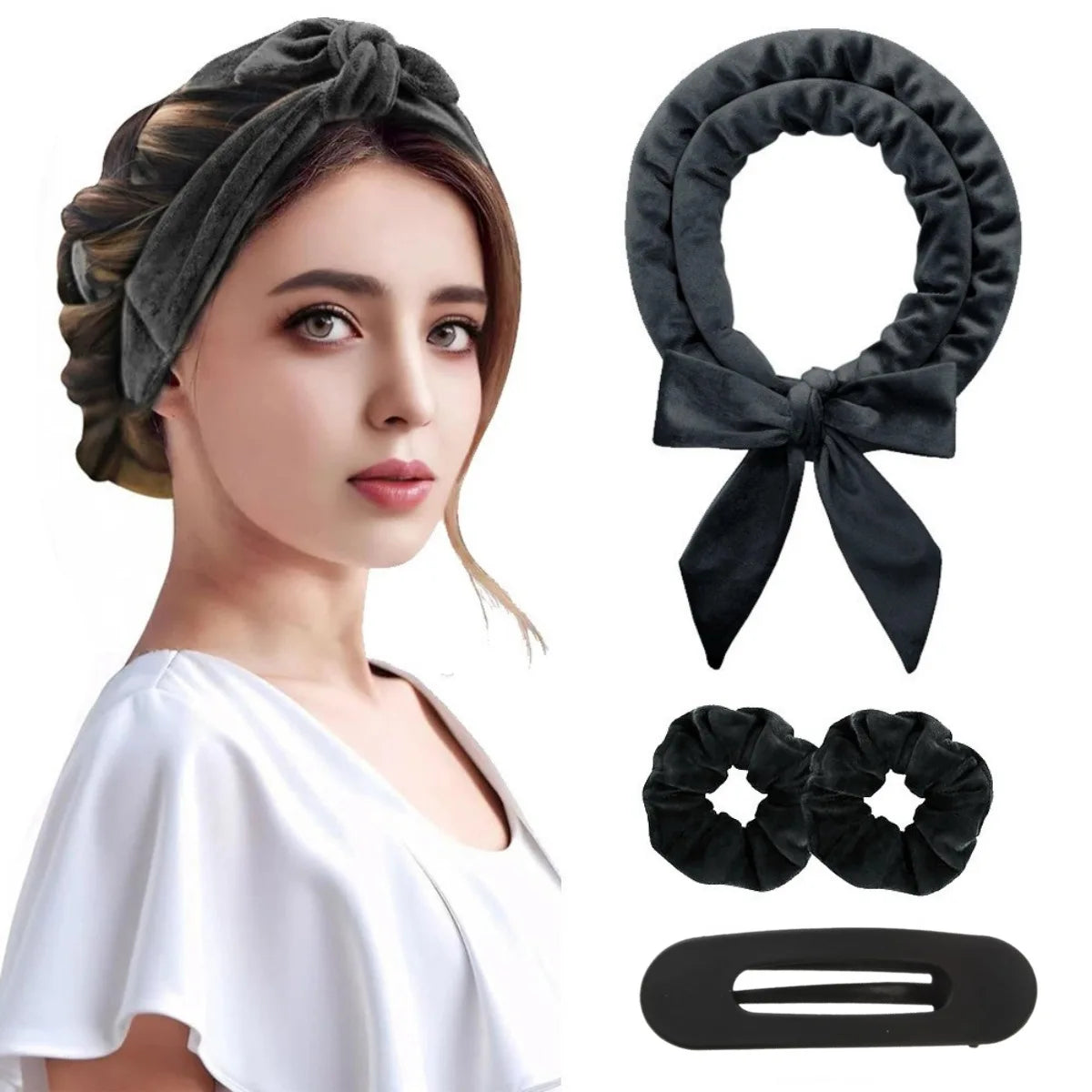 Heatless Curling Rod Headband Soft Hair Curler No Heat Hair Rollers Curlers Lazy Sleeping Curls Curling Hairband Styling Tools