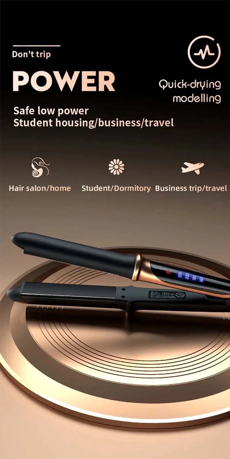 Hair Straightener 2 In 1 For Wet Or Dry Hair Electric Iron Curling Straightening Irons Smoothing Hair Styling Tools