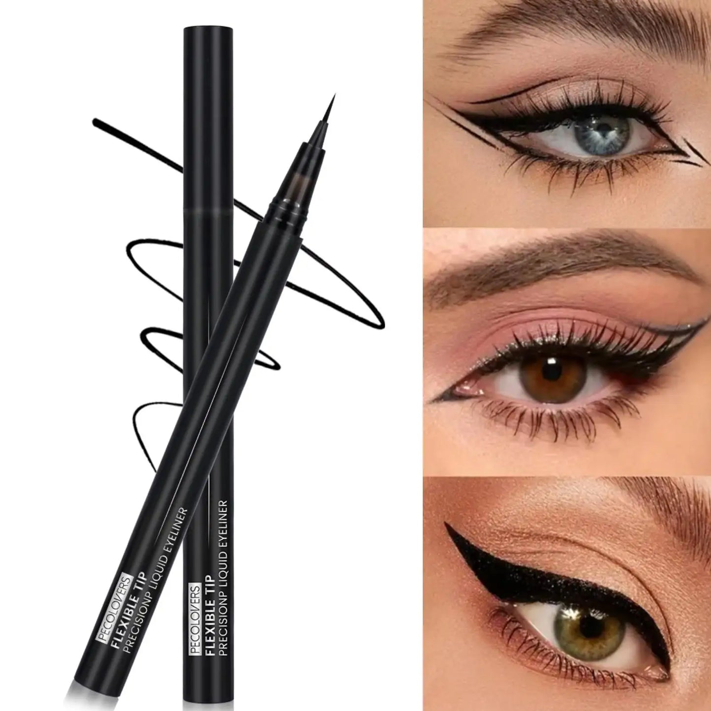 1pc Black Liquid Eyeliner, High Accuracy, Soft Texture & Flexible Tip Design & Long-lasting, Waterproof, 1pc, for All Skin Types