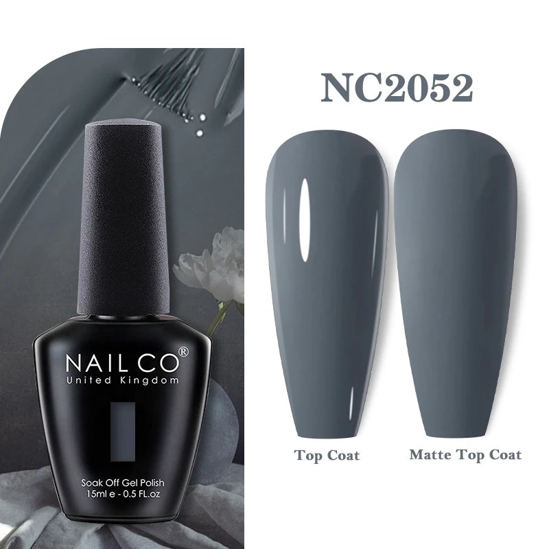 NAILCO 15ML Top coat Base coat Gel nail polish nails art Semi Permanent Lacquer Varnish Hybrid nail supplies for professionals
