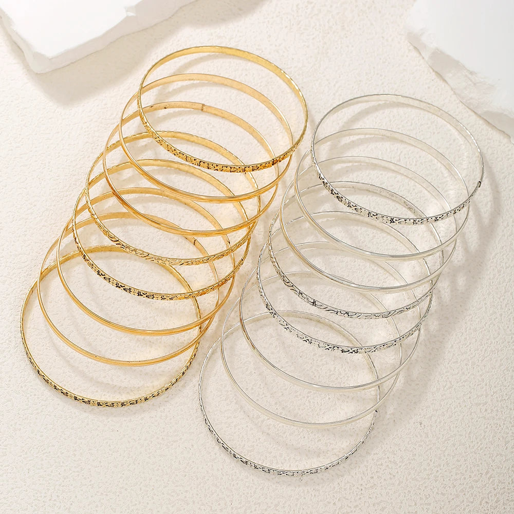 NADEEM Fashion Vintage Metal Layer Flower Bangles for Women Luxury Charm Bracelets Party Jewelry Wholesale Gifts