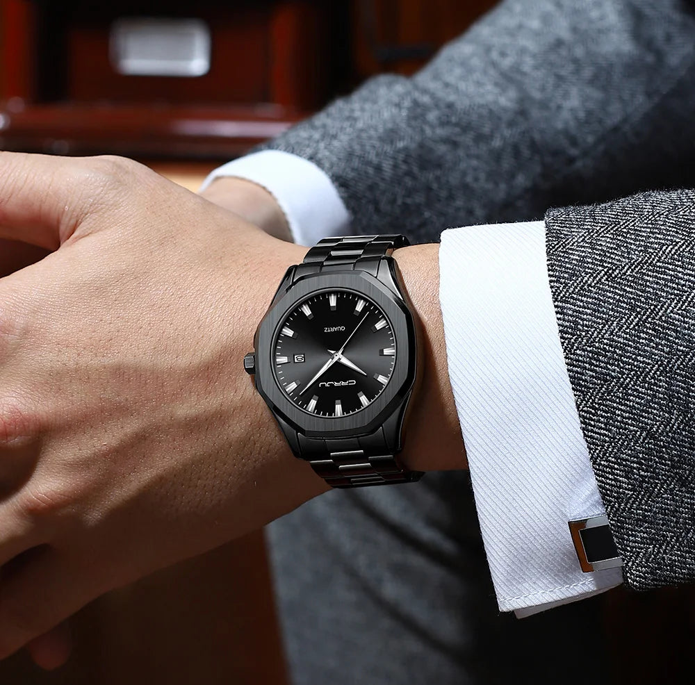 Watches for Men Classic with Date Business Dress Luxury Waterproof Luminous Mens Wrist Watch Analog Stainless Steel Men Watch