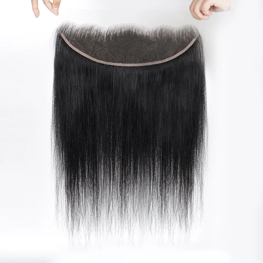 13x4 Lace Frontal Straight Hair - Pre-Plucked Brazilian Lace Closure