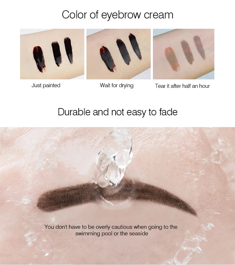 3 Days Peel-off Eyebrow Tint Waterproof Brow Tattoo Dyeing Gel Long-lasting Eyebrows Makeup Cosmetic Tool