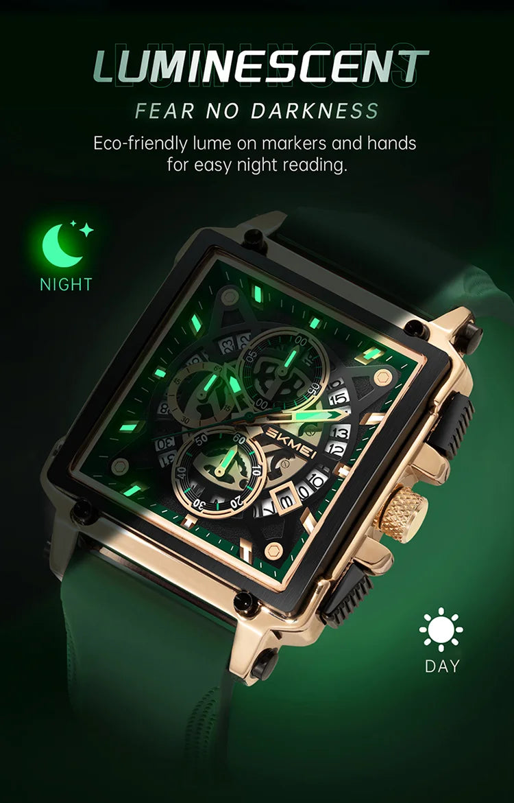 SKMEI Luxury Fashion Design Waterproof Time Clock Watches Male Fashion Cool Movement Quartz Watch For Men Women Date Wristwatch