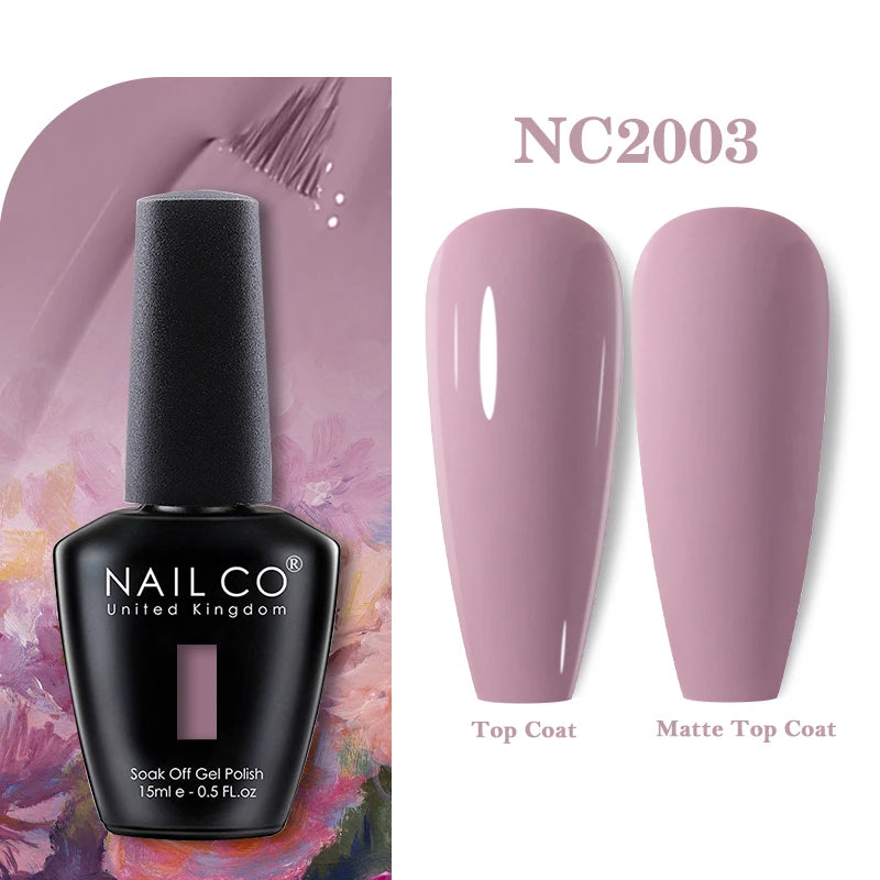 NAILCO 15ML Top coat Base coat Gel nail polish nails art Semi Permanent Lacquer Varnish Hybrid nail supplies for professionals