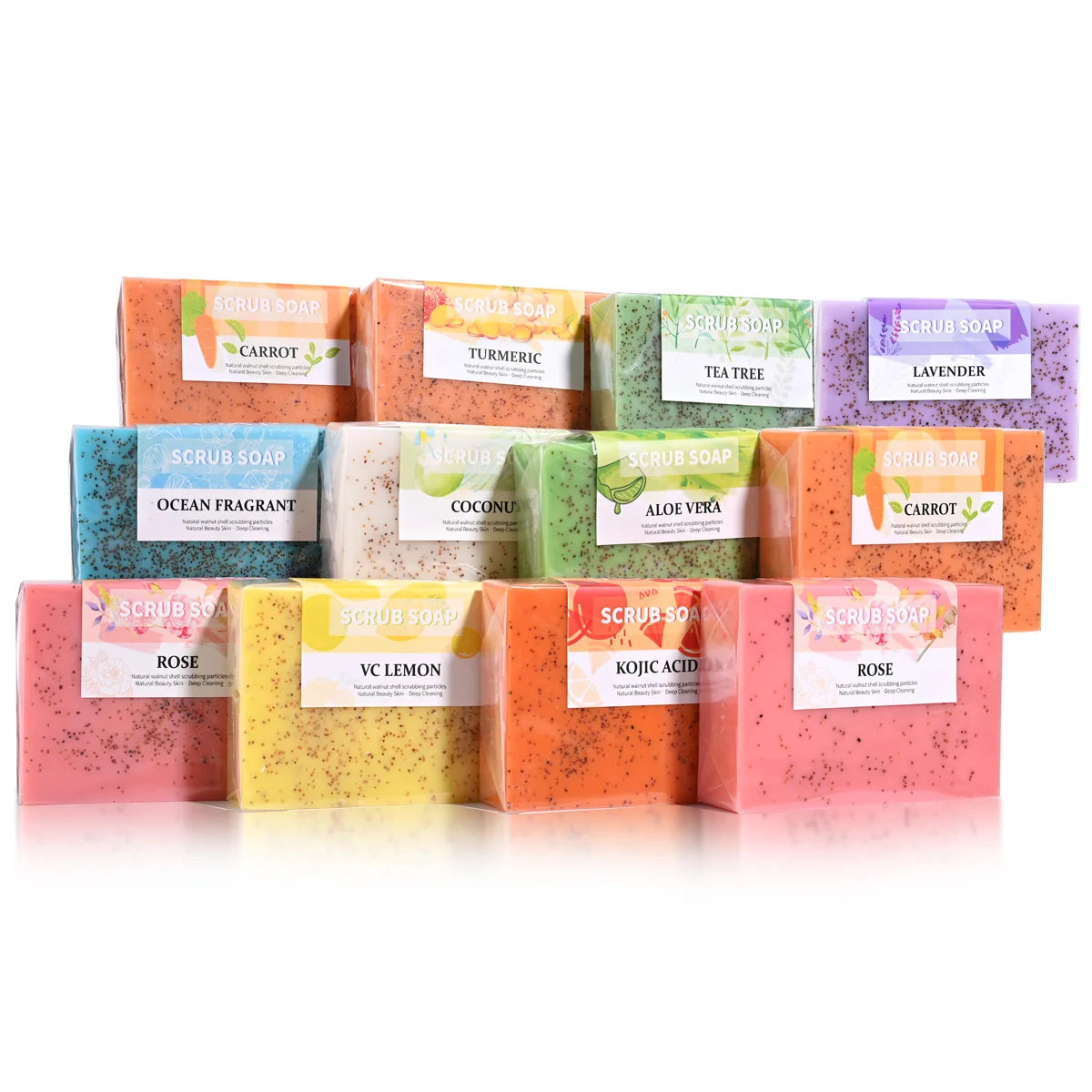 M+100g Honey Cleaning Frosted Particles Exfoliating Bath Body Care Whitening Handmade Soap