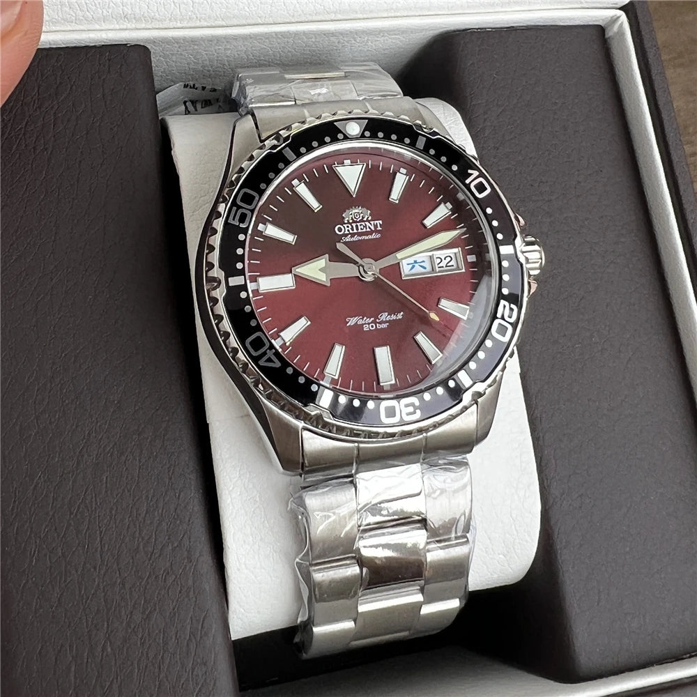 Orient Double Lion Fully Automatic Mechanical Watch Men's Green Water Ghost Watch Men's Diving Watch Original Imported 1:1