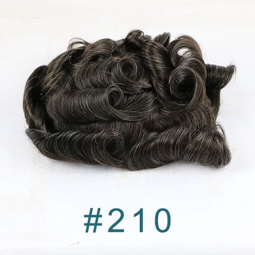 Realistic Men's Toupee Durable NPU Bond Gray Male Human Hair Prosthesis Capillary System Natural Hairline Comfortable Fine Mono