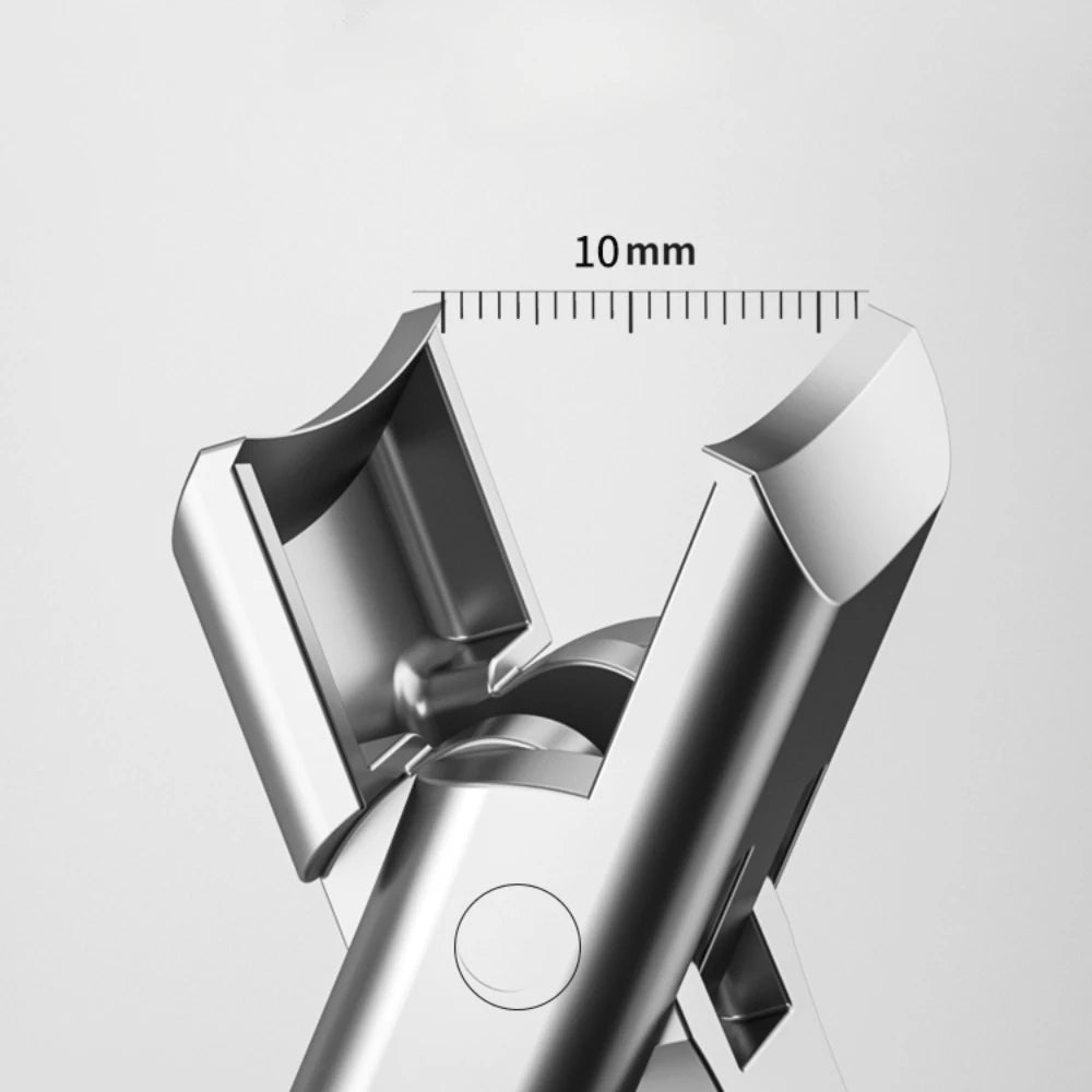 Nail Clippers Stainless Steel Wide Jaw Opening Manicure Fingernail Cutter Thick Hard Ingrown Anti Splash Toenail Scissors tools