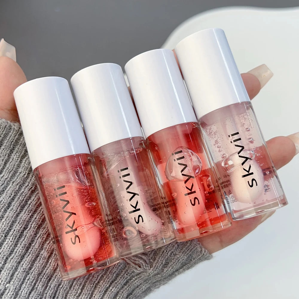 Waterproof Clear Lip Gloss Crystal Jelly Moisturizing Lip Oil Lasting No Sticky Sexy Plumping Lipstick Korean Makeup Cosmetics