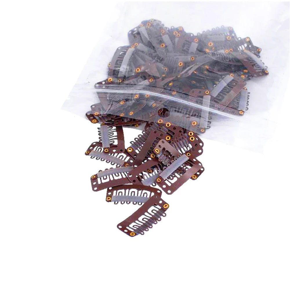 U Shaped Wig Clips Metal Snap Clips for Hair Extensions Barrette Salon Grip Pins Hair Styling Tools Accessory Tool