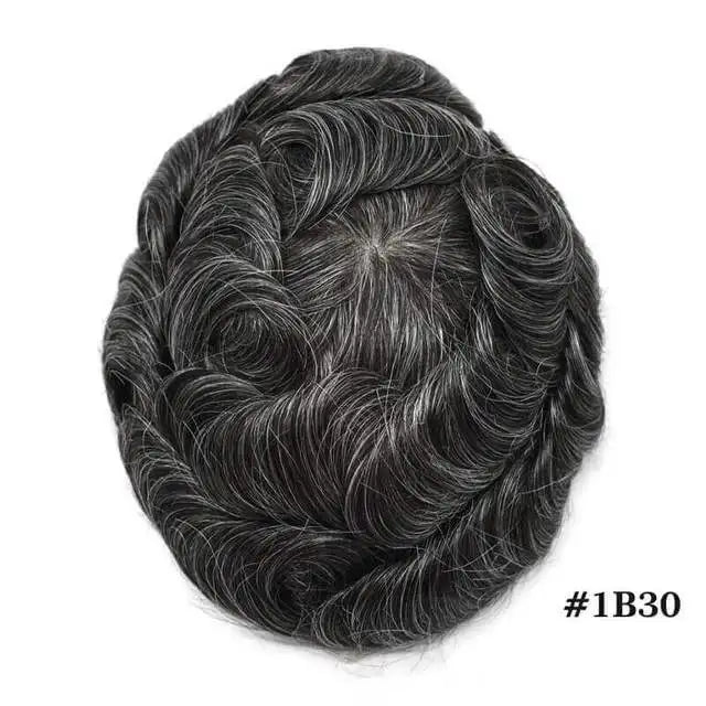 Hot Sale Toupee Wigs Human Hair For Men 0.12-0.14mm Skin Hair Prosthesis Man 6" Men's Capillary Prosthesis Soft Mens Hair System