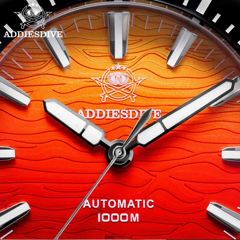 ADDIESDIVE AD2526 Automatic Mechanical Dive Watch Japan 8215 1000M Water Resistant Sapphire Double Dome Ceramic Bezel BGW9