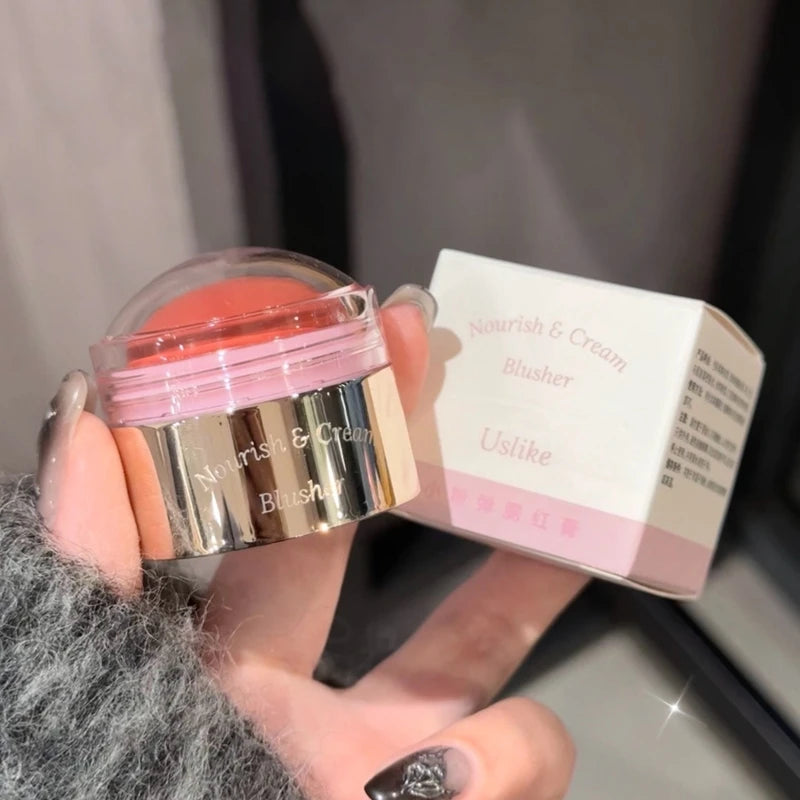 Blush Cream 6 Colors Natural Makeup Cheek Contour Lasting Matte Velvet Mousse Blush Mud Peach Cream Rouge Cheek Tint Cosmetics