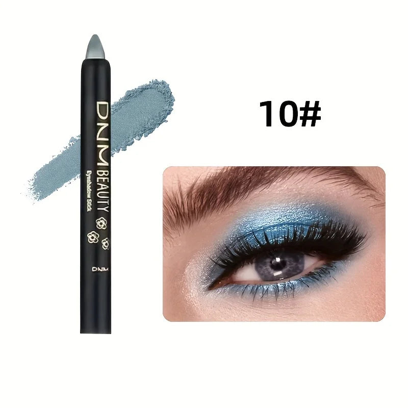 Shimmery Monochrome Eyeshadow Pencil - Waterproof, LongLasting Eye Makeup in Black, Blue, Pink, Purple, Fair - 9 ColorGlitter Ey