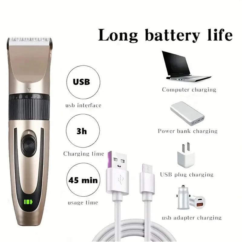 Electric Hair Trimmer Shaver Home Trimmers For Men Hair Clipper Professional Rechargeable Shavers Barber Hair Cutting Machine