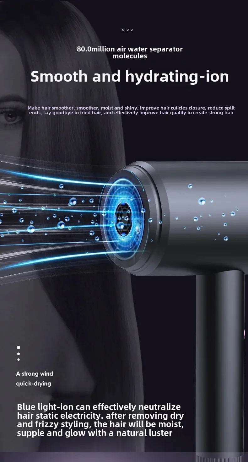 Professional hair salon use hair dryer with high speed, quick drying, ionized heat protection function. For home use and hotel