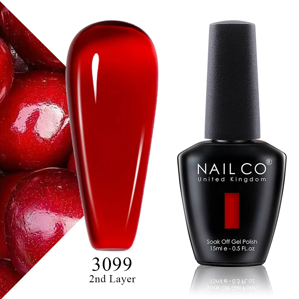 NAILCO 15ml Gel Polish Hema TPO Free Nail Art Semi Permanent UV Varnish Gel Manicure Top Coat Hybrid Gel Glue Nails Supply Ongle