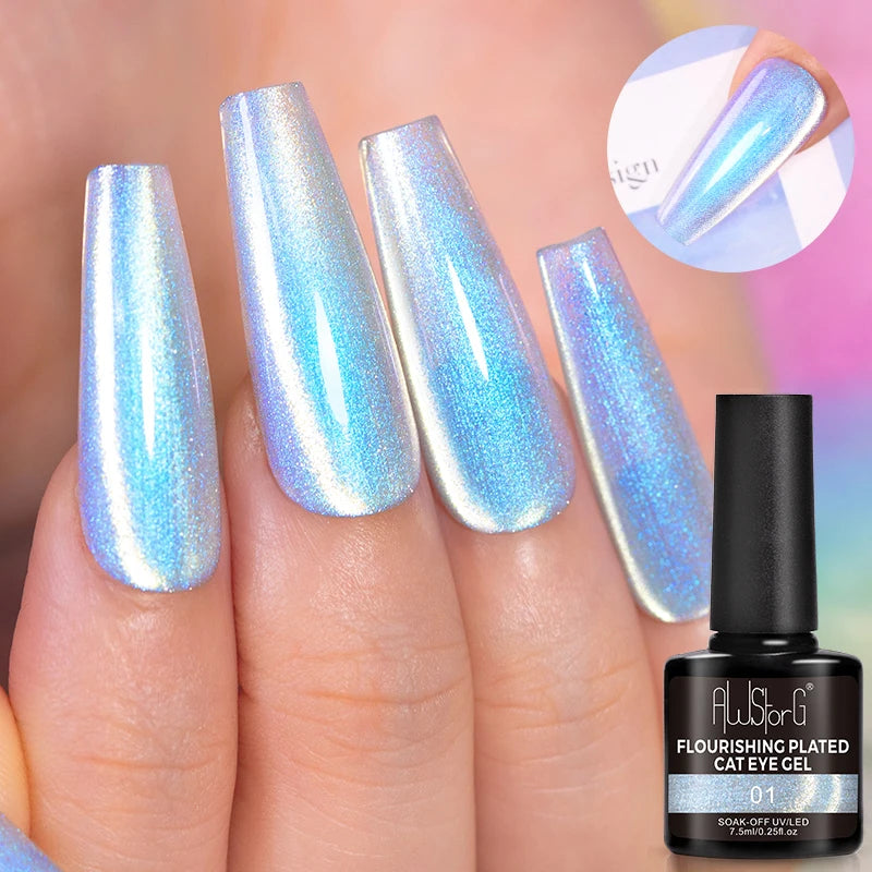 7.5ml Red Glitter Gel Nail Polish Crystal Semi Permanent Soak Off UV Gel Varnish Nail Art Manicure Base Matte Top Coat Vernis