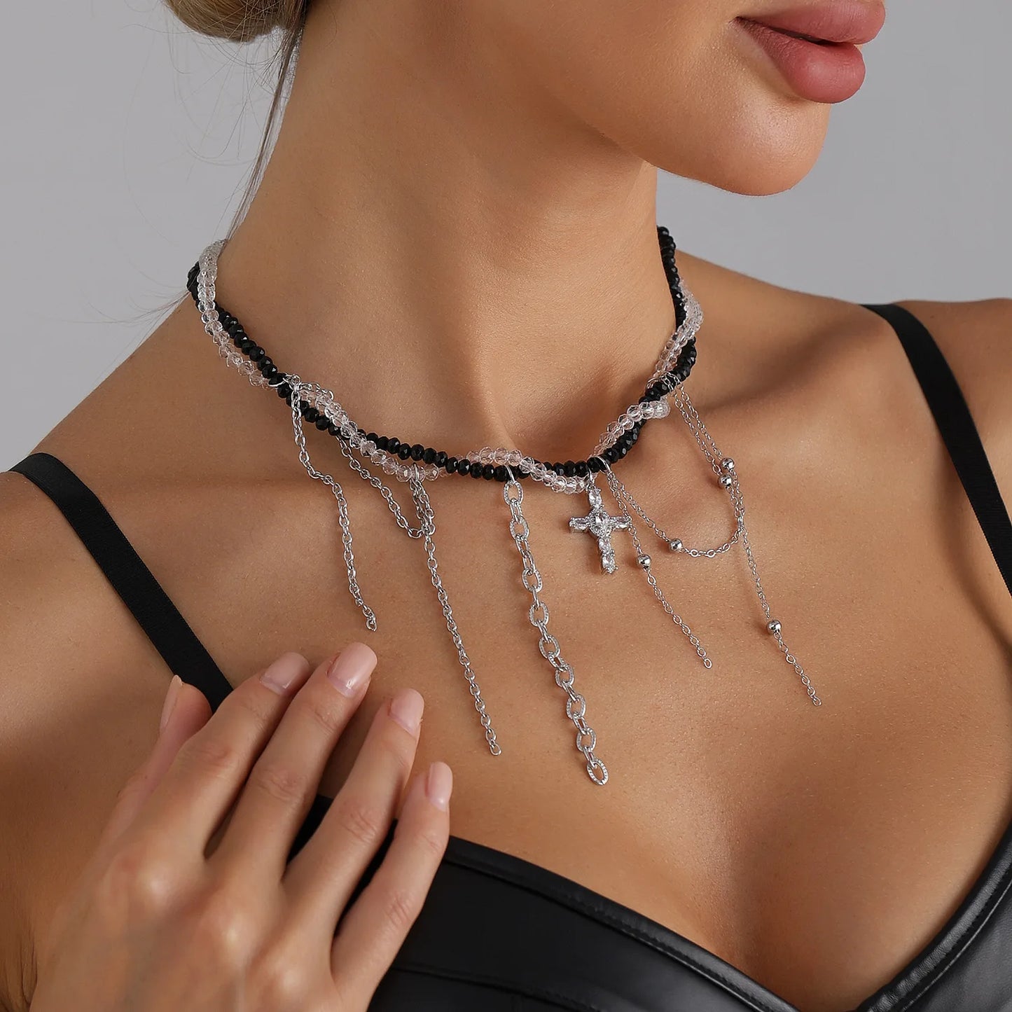 Geometric Multi Star Charm Necklace Women's Luxury Fashion Spicy Girl Style Jewelry Accessories