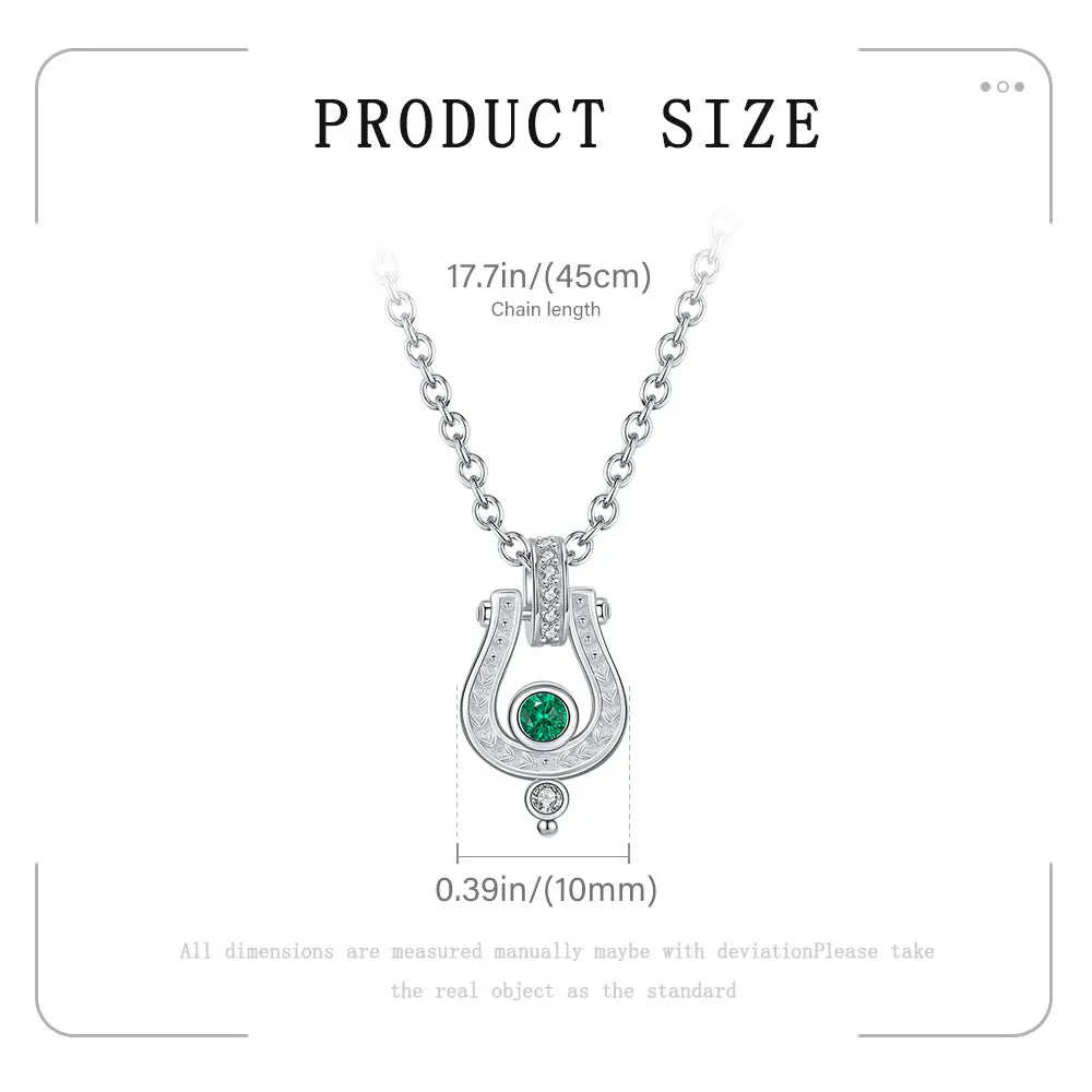 2025 Original 925 Sterling Silver Horseshoe Charm Necklace Fit Bracelet Diy For Women Fashion Jewelry Hot Fine Pendant Love Gift