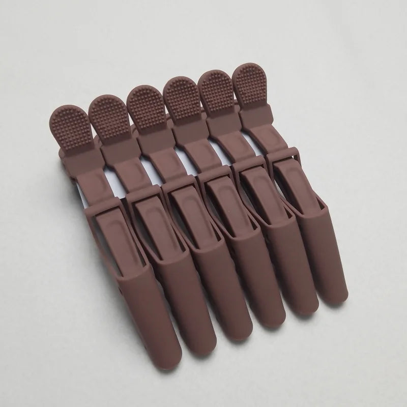 6pcs Alligator Hair Clip Plastic Nonslip Hairpin Black Pink Durable Hair Clamp Hairdressing Styling Accessories for Woman Man