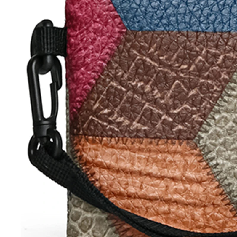 Neutral color bag - fashionable handbag with ethnic retro multi-color design - suitable for gift-giving and social occasions