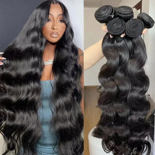 Rosabeauty Body Wave Bundles 26-32 Inch - Brazilian Virgin Human Hair