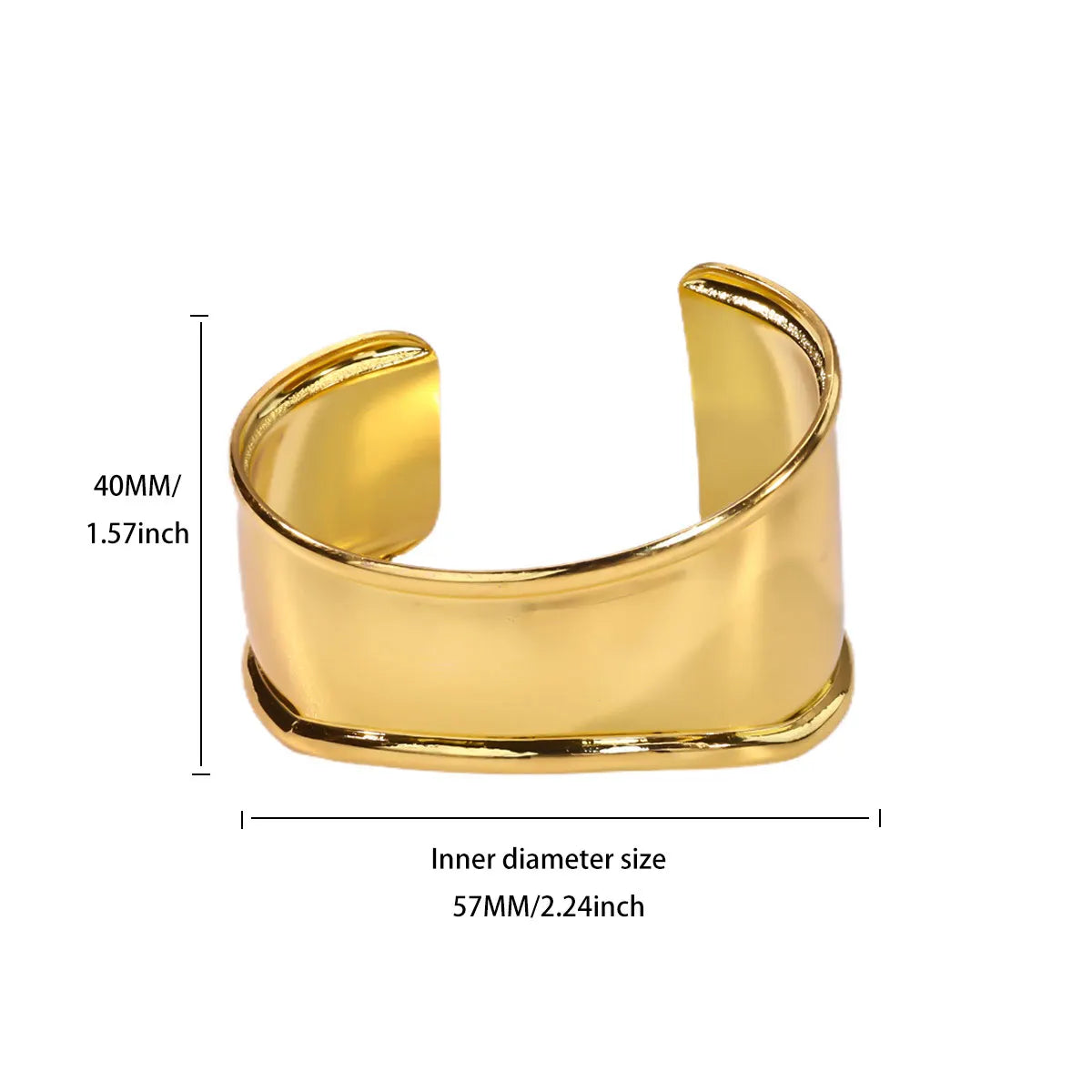 Classic Texture Geometric Open Bangle Bracelet For Women Stainless Steel Gold Color Exquisite Cuff Bracelet 2025 Hand Jewelry