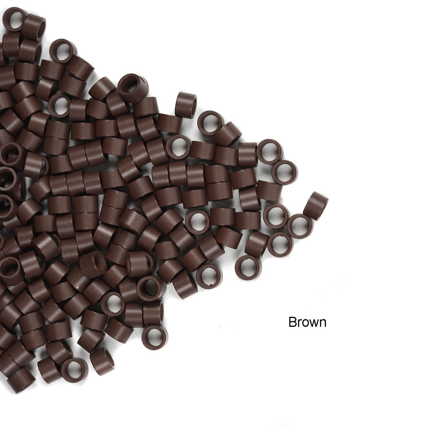 500 Pcs Hair Extension Beads 4.0X2.8X2.8mm 7 Colors Micro Rings/Links/Beads Without Silicone Hair Extensions Tools